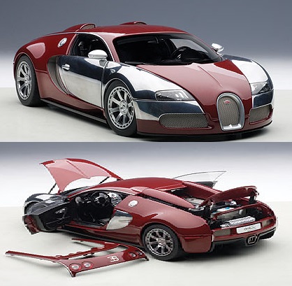 AutoArt 1/18 Bugatti Veyron L EDT Cent-Italian Red